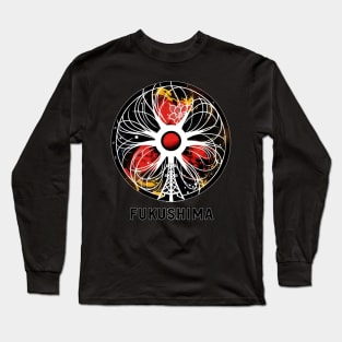 Floral Fukushima Nuclear Disaster Artistic Symbol Long Sleeve T-Shirt